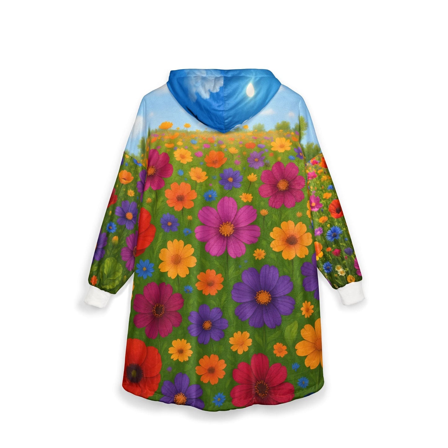 Wild Bloom Dreamscape – All-Over Floral Hoodie