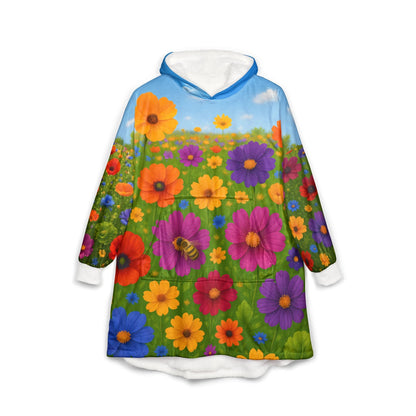 Wild Bloom Dreamscape – All-Over Floral Hoodie
